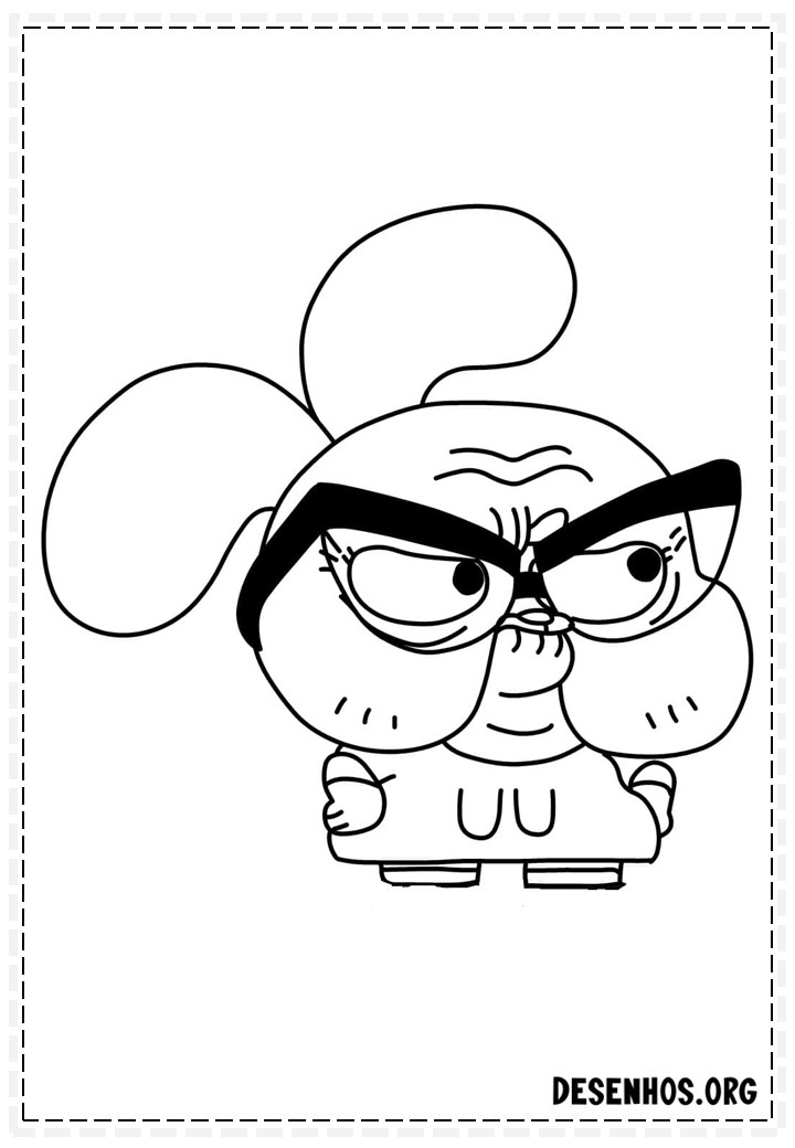 100 Desenhos do Incrível mundo de Gambull para colorir