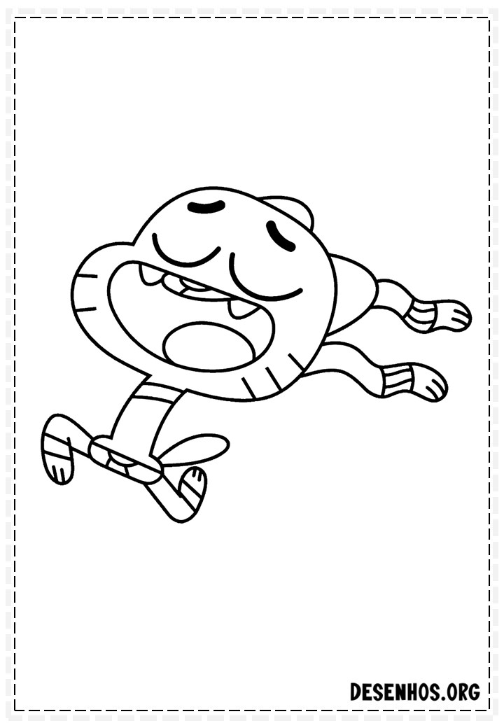 100 Desenhos do Incrível mundo de Gambull para colorir