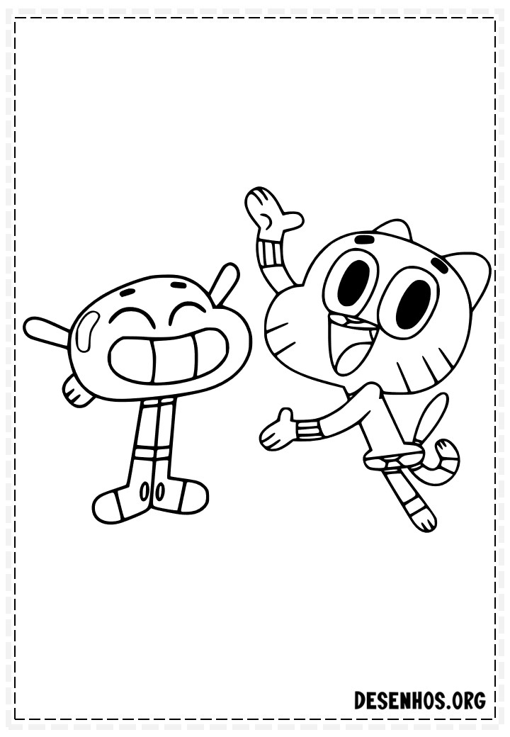 100 Desenhos do Incrível mundo de Gambull para colorir