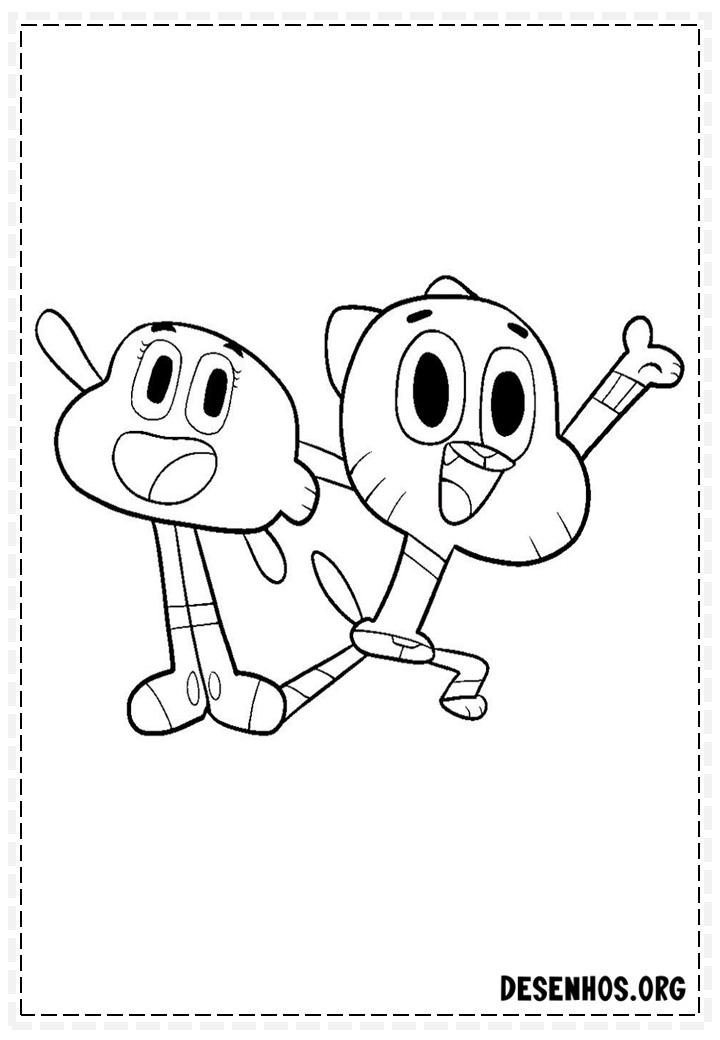 100 Desenhos do Incrível mundo de Gambull para colorir