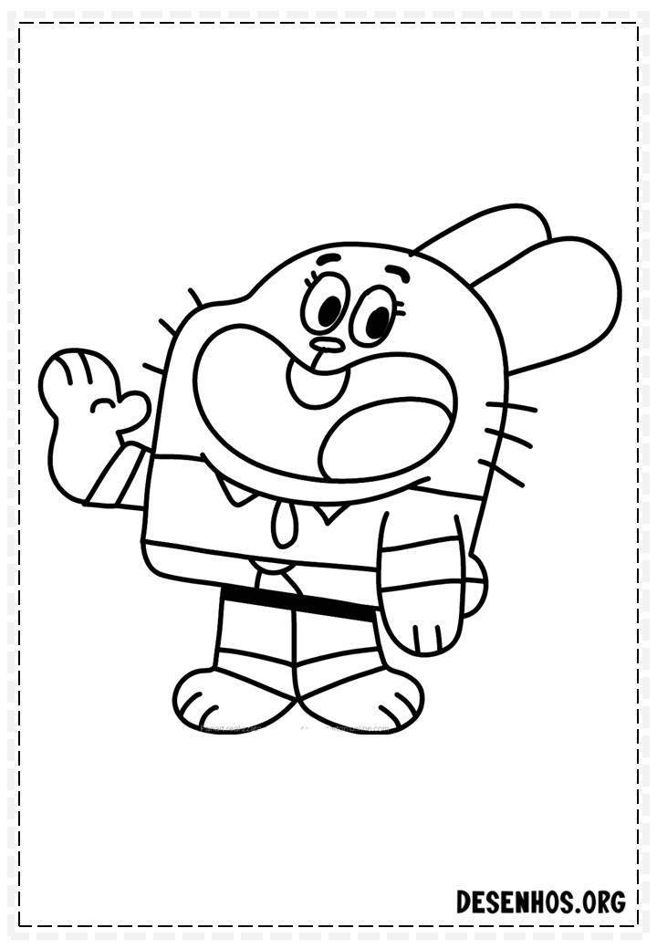 100 Desenhos do Incrível mundo de Gambull para colorir