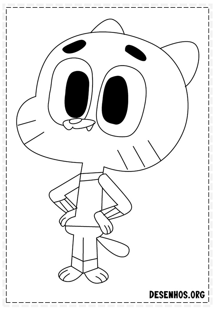 100 Desenhos do Incrível mundo de Gambull para colorir