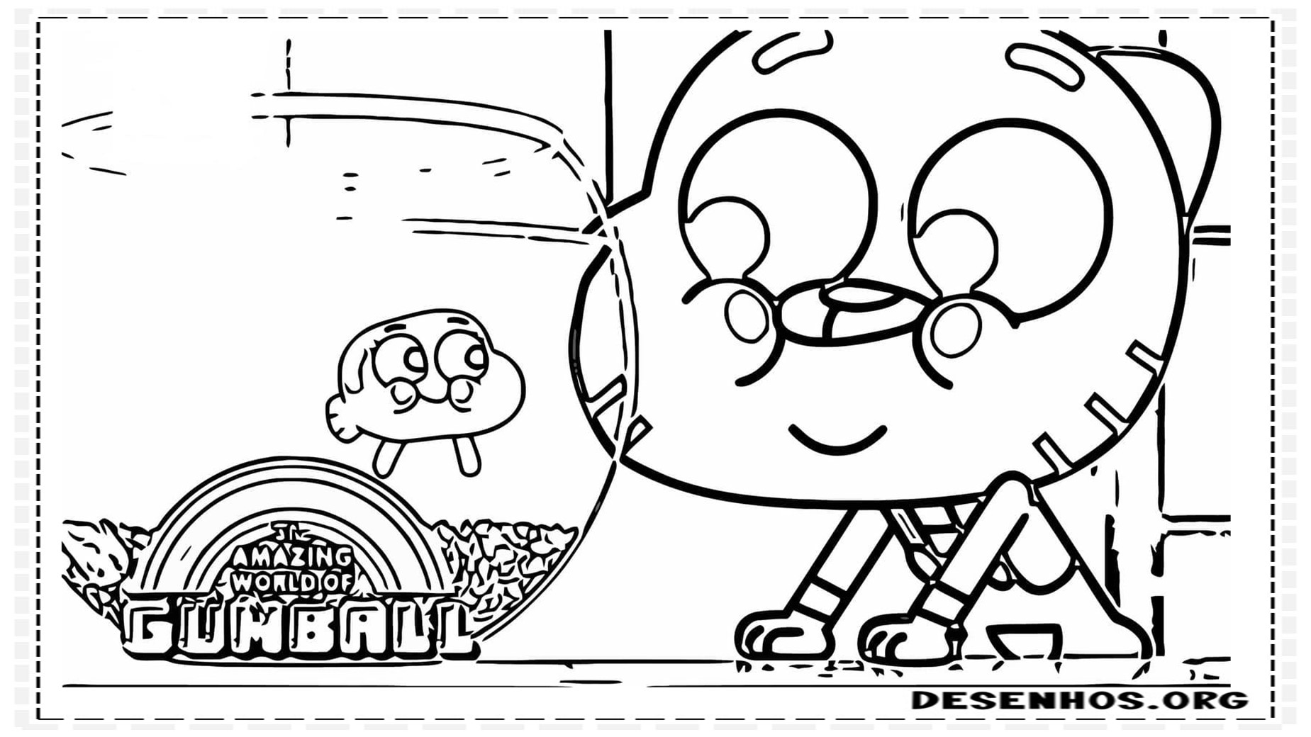 100 Desenhos do Incrível mundo de Gambull para colorir