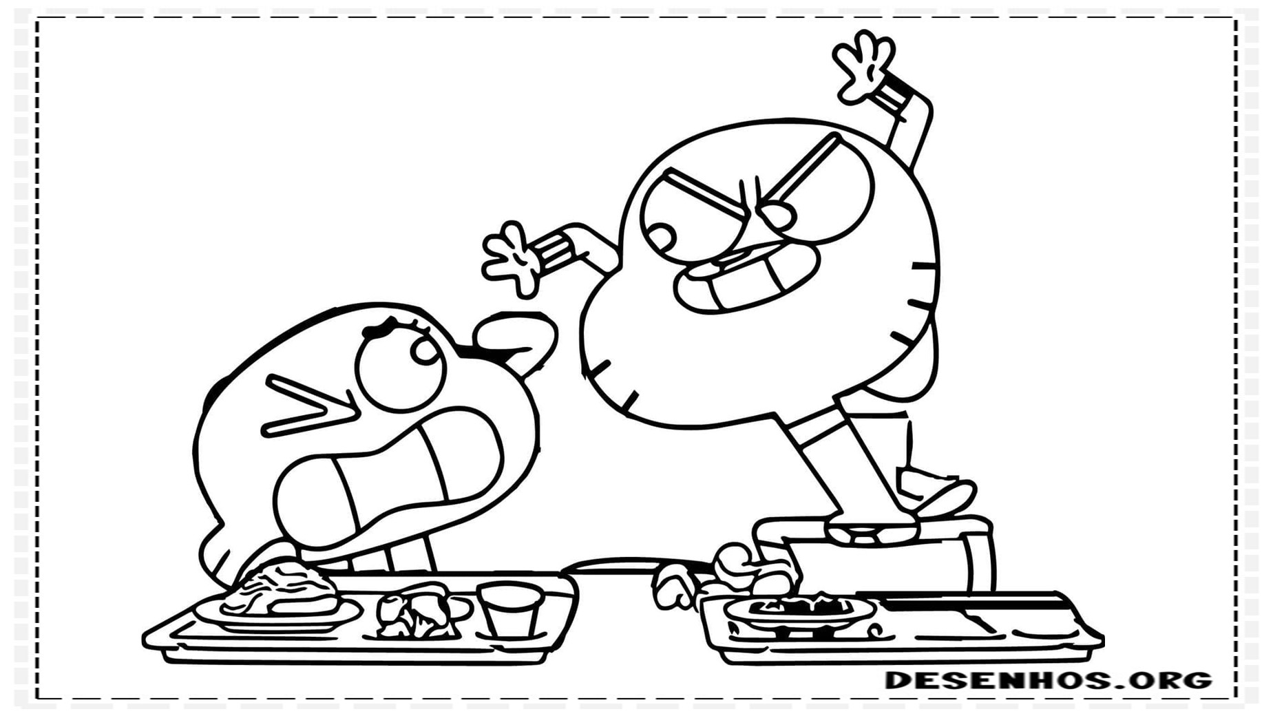 100 Desenhos do Incrível mundo de Gambull para colorir