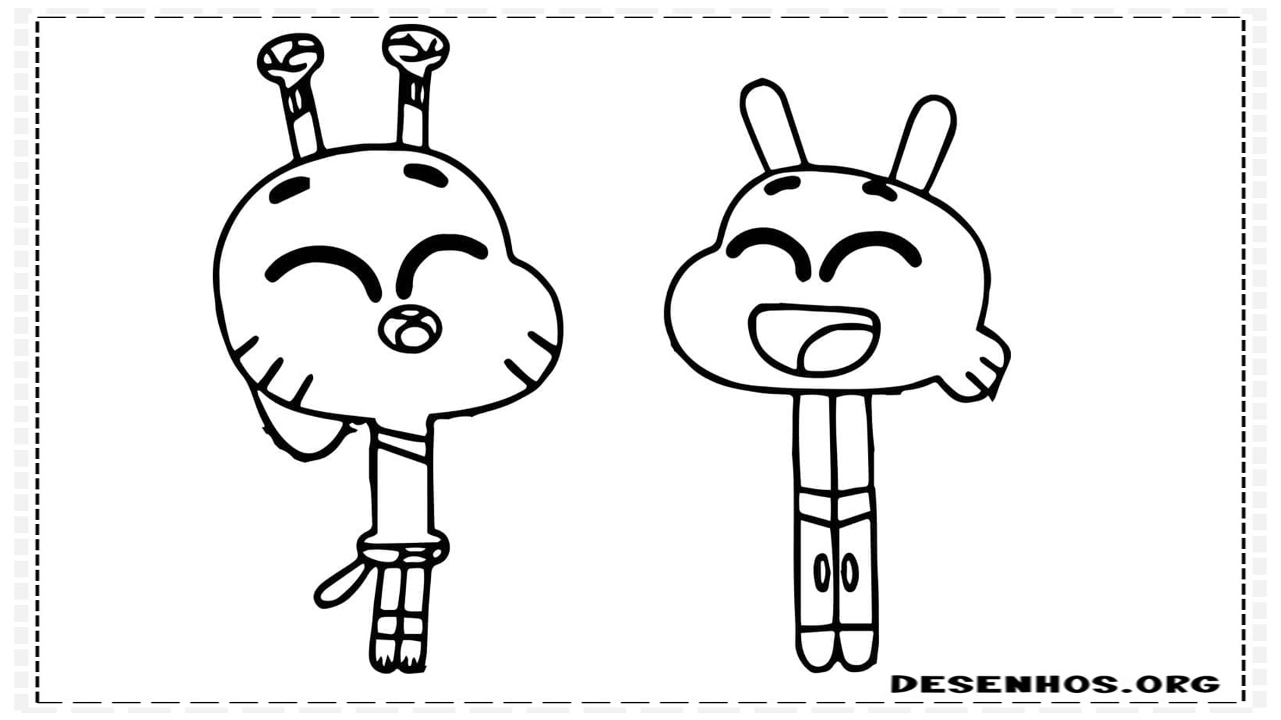 100 Desenhos do Incrível mundo de Gambull para colorir