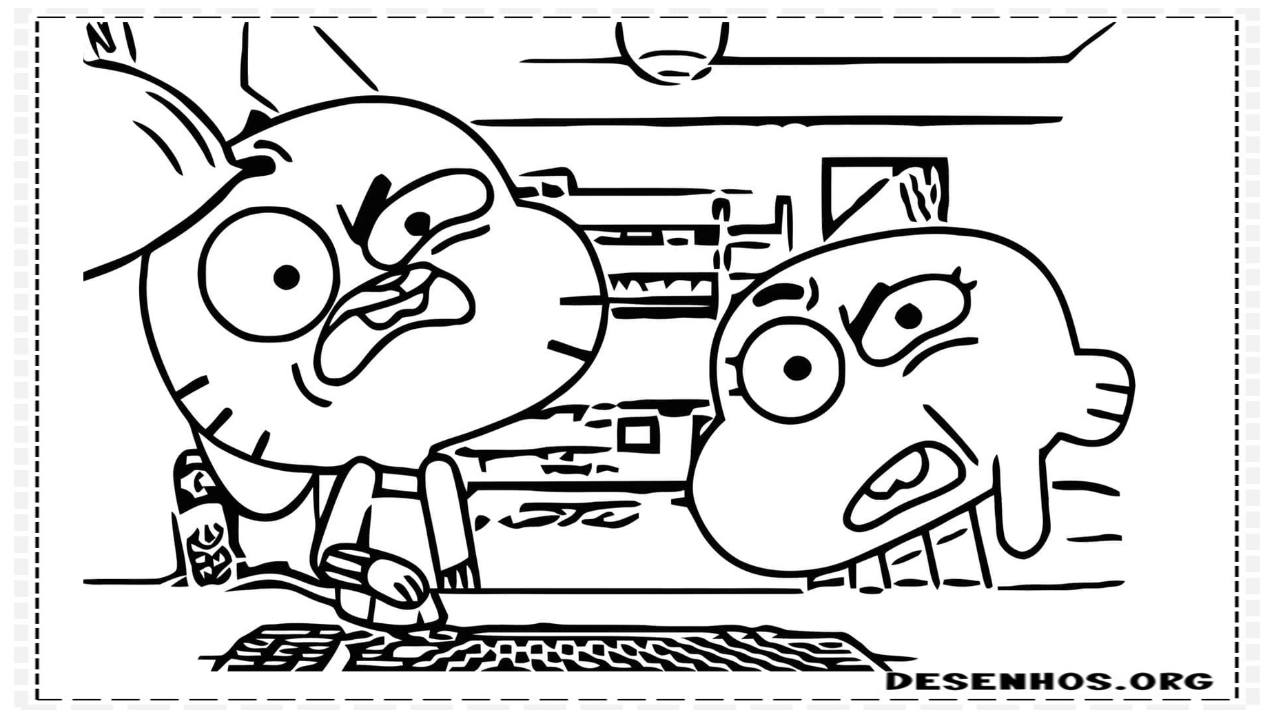 100 Desenhos do Incrível mundo de Gambull para colorir