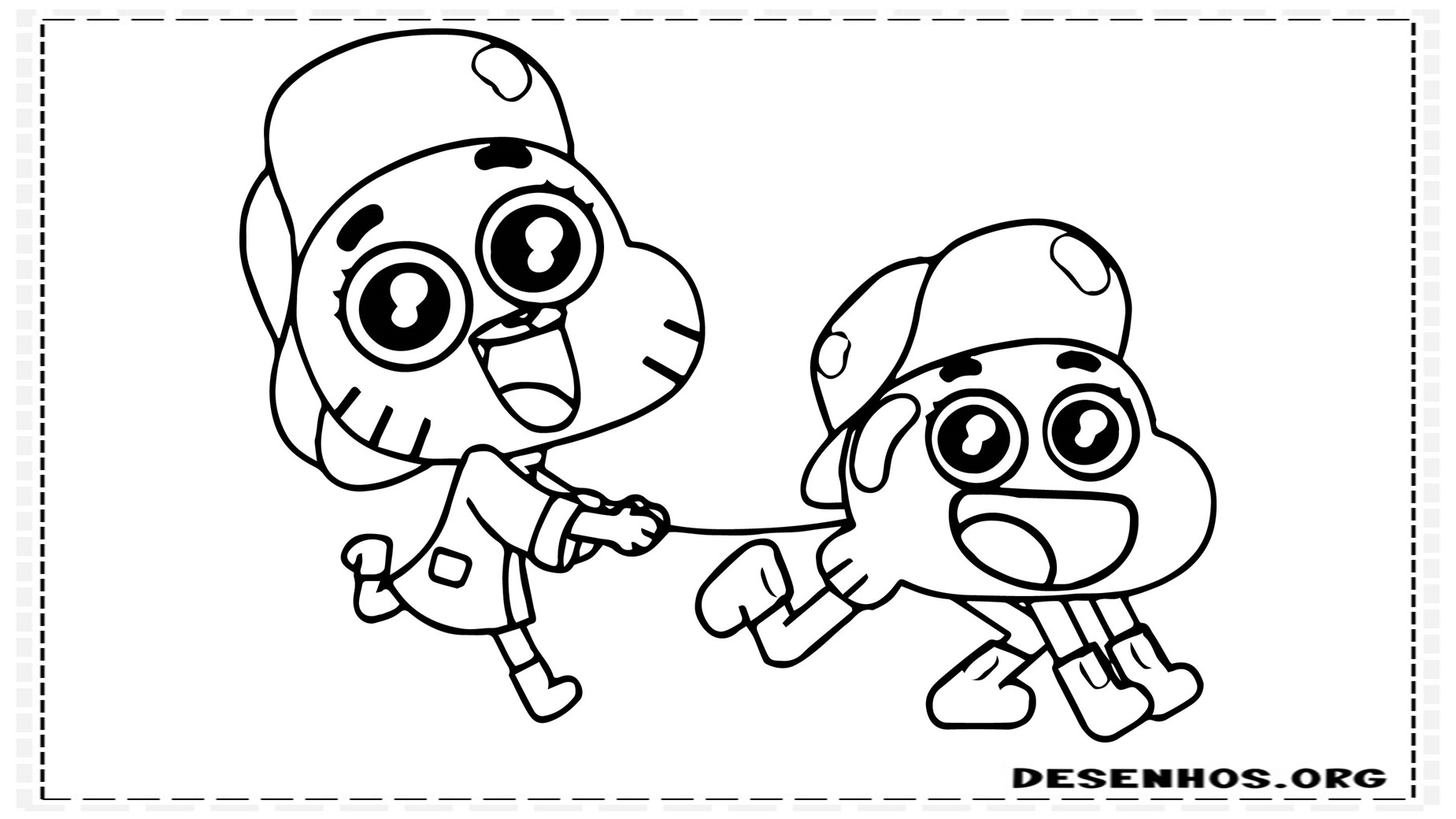 100 Desenhos do Incrível mundo de Gambull para colorir