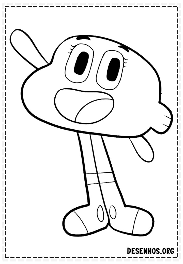 100 Desenhos do Incrível mundo de Gambull para colorir