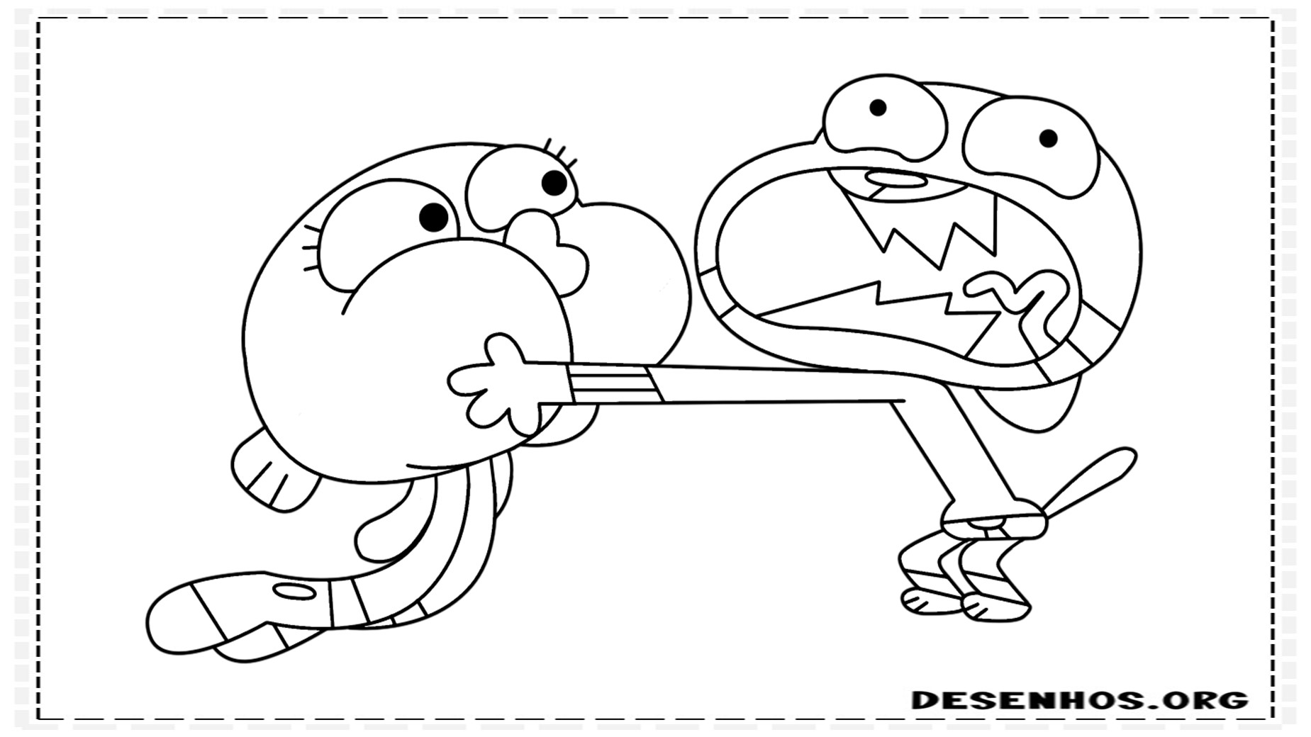100 Desenhos do Incrível mundo de Gambull para colorir