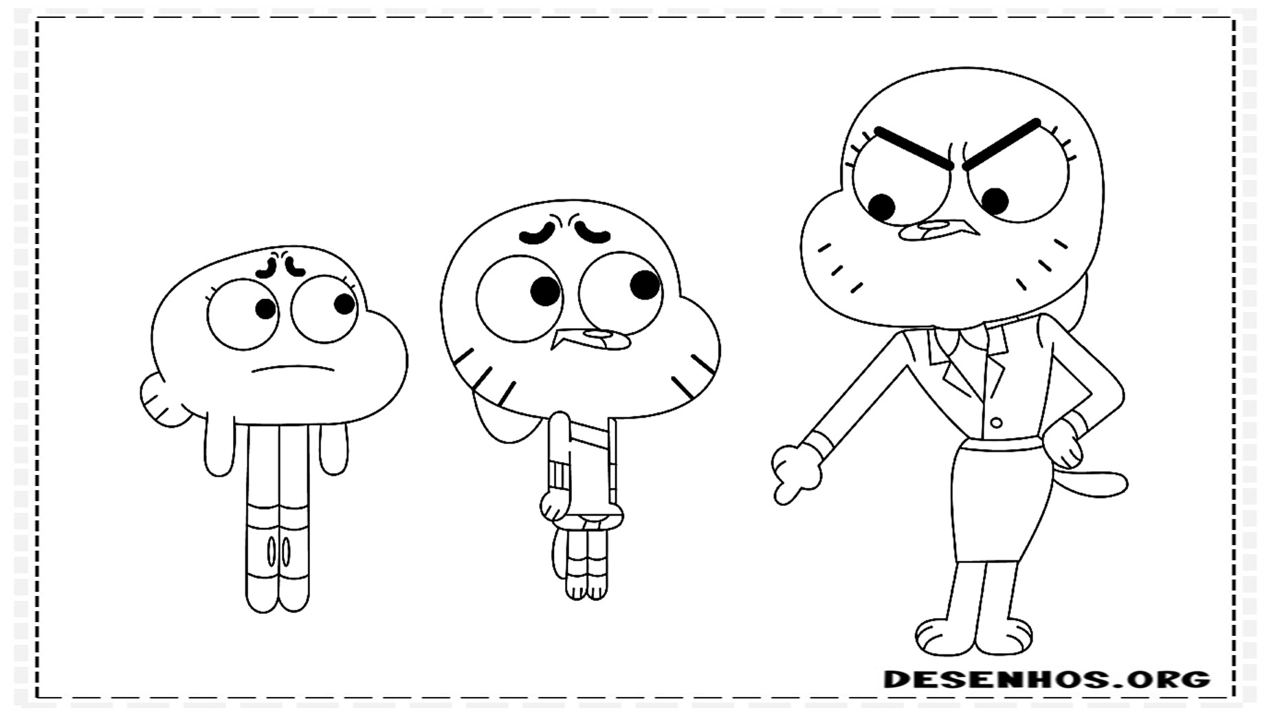100 Desenhos do Incrível mundo de Gambull para colorir