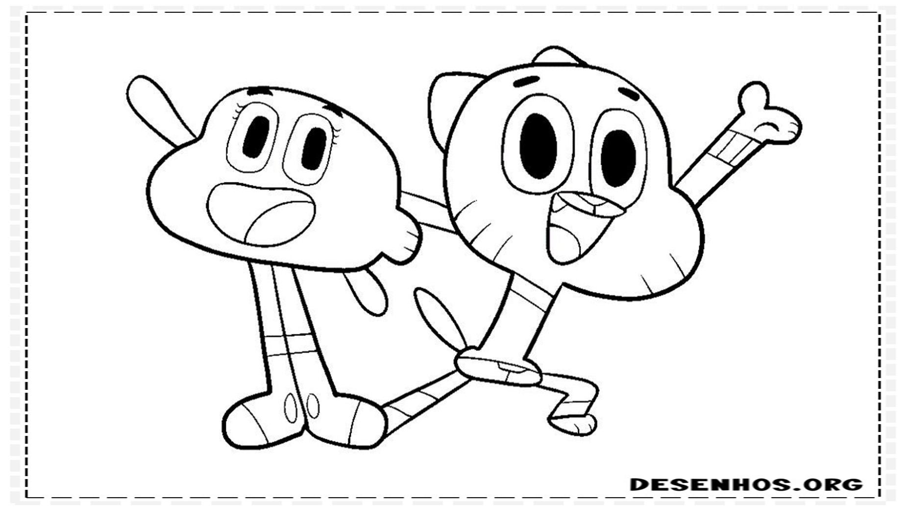 100 Desenhos do Incrível mundo de Gambull para colorir