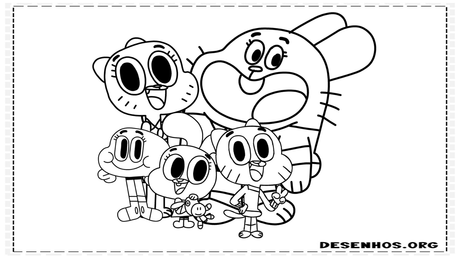 100 Desenhos do Incrível mundo de Gambull para colorir