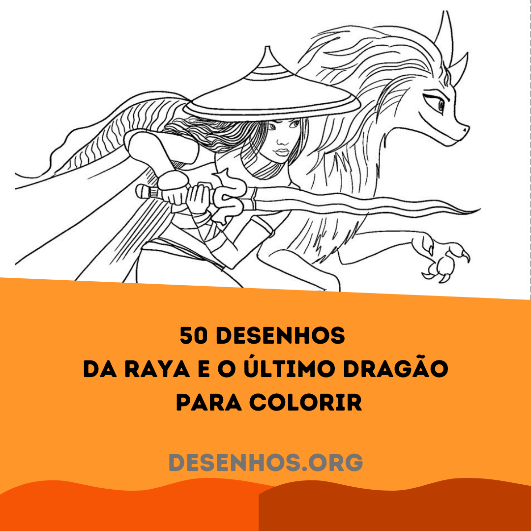 50 desenhos da Raya e o Último Dragão para colorir