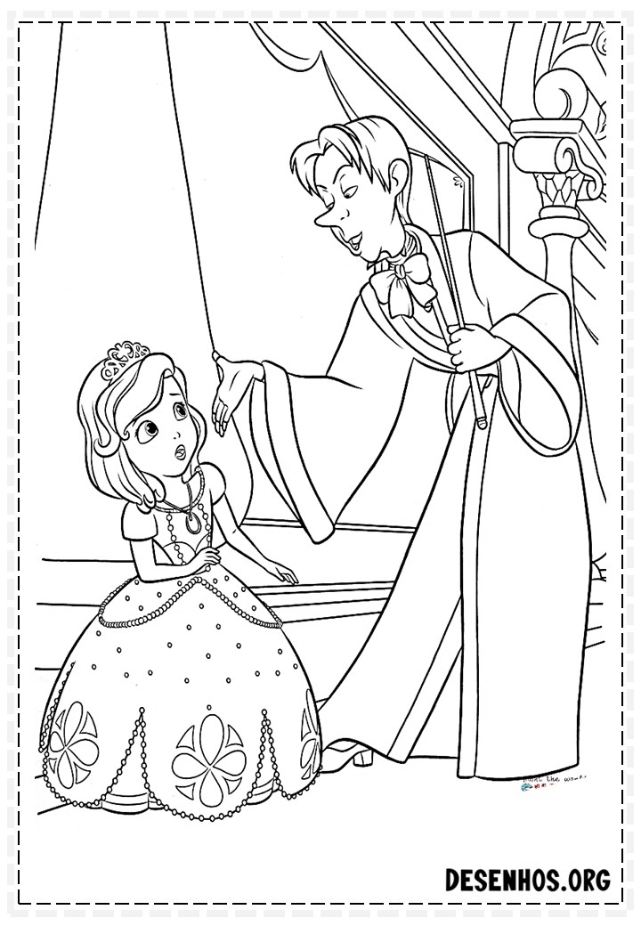 60 Desenhos da Princesinha Sofia para colorir