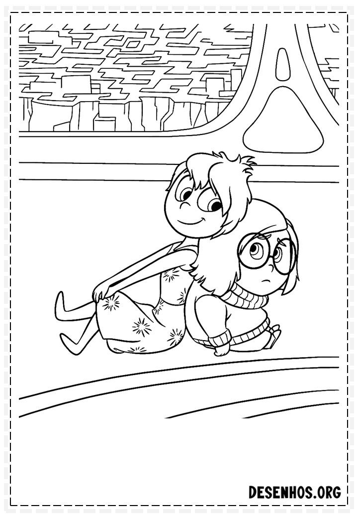 70 Desenhos Do Filme Divertidamente Da Disney para colorir