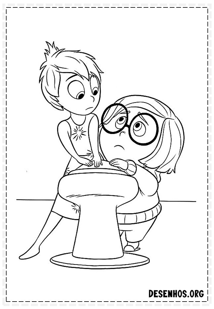 70 Desenhos Do Filme Divertidamente Da Disney para colorir
