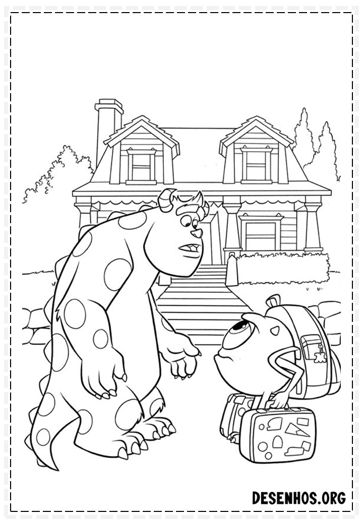 Mais de 100 Desenhos dos Monstros S.A para colorir