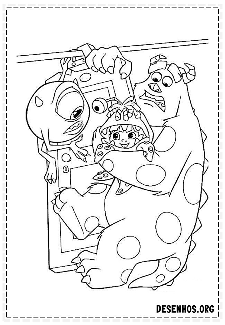 Mais de 100 Desenhos dos Monstros S.A para colorir