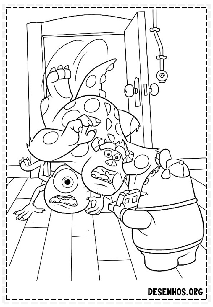 Mais de 100 Desenhos dos Monstros S.A para colorir