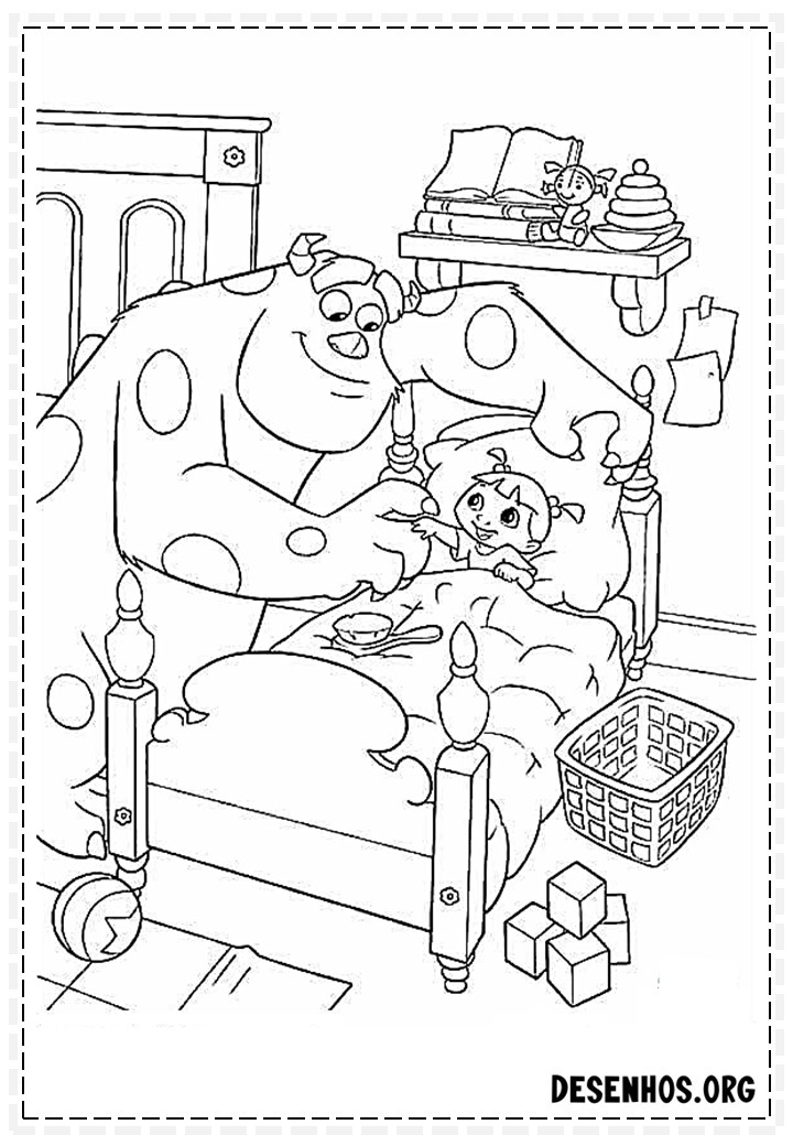 Mais de 100 Desenhos dos Monstros S.A para colorir