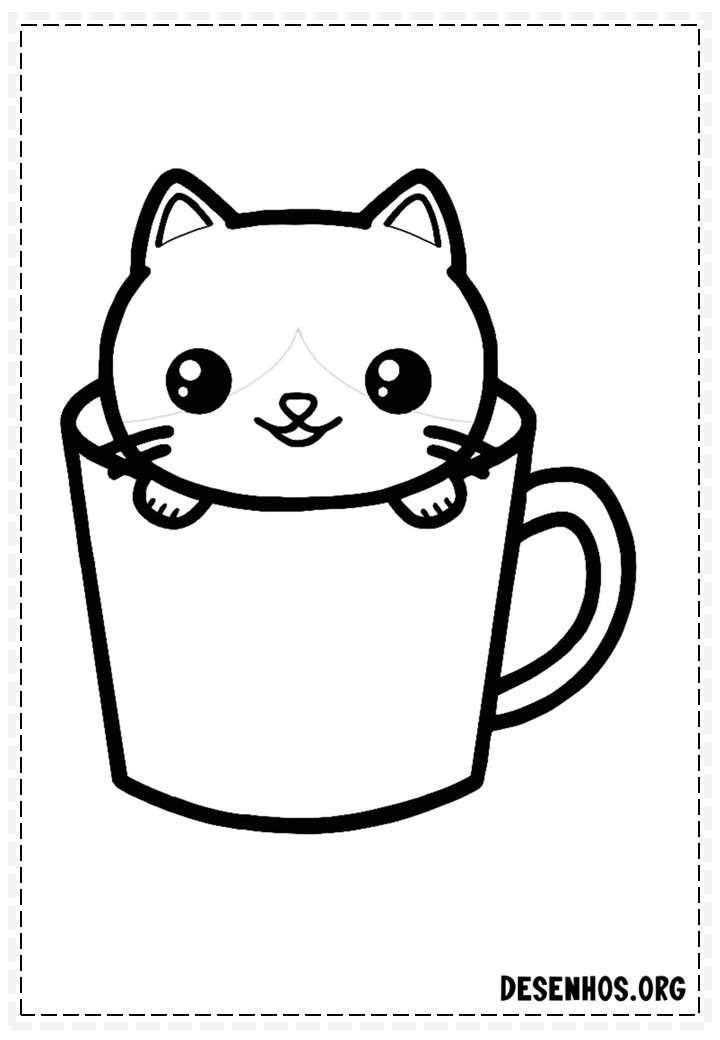400 Desenhos Kawaii para colorir