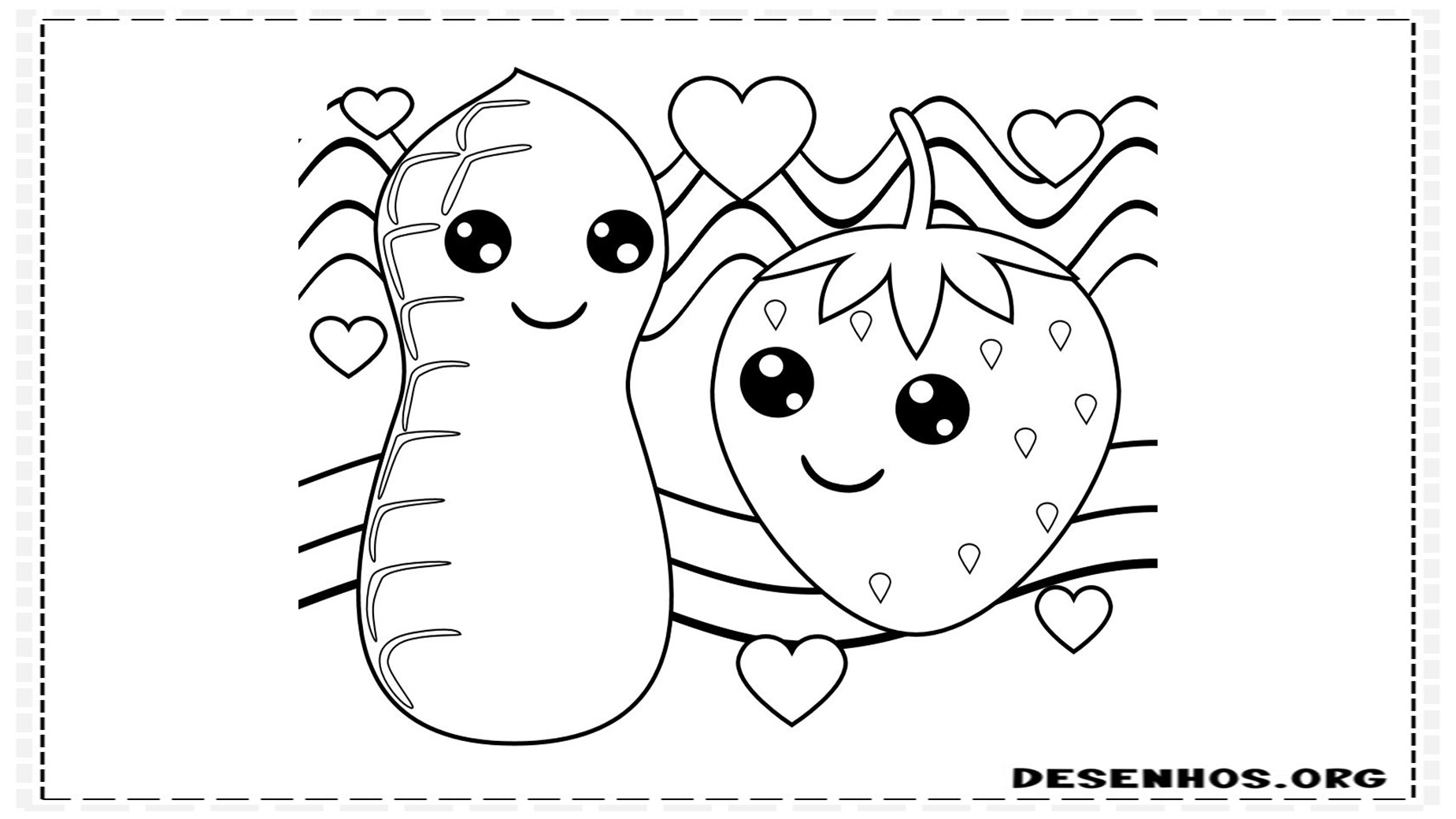 400 Desenhos Kawaii para colorir