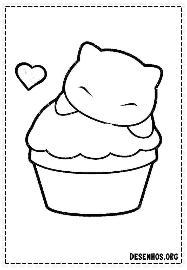 400 Desenhos Kawaii para colorir
