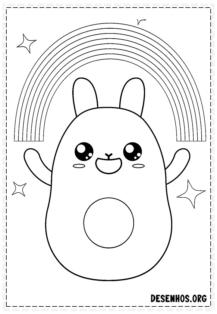 desenhos para colorir kawaii 102