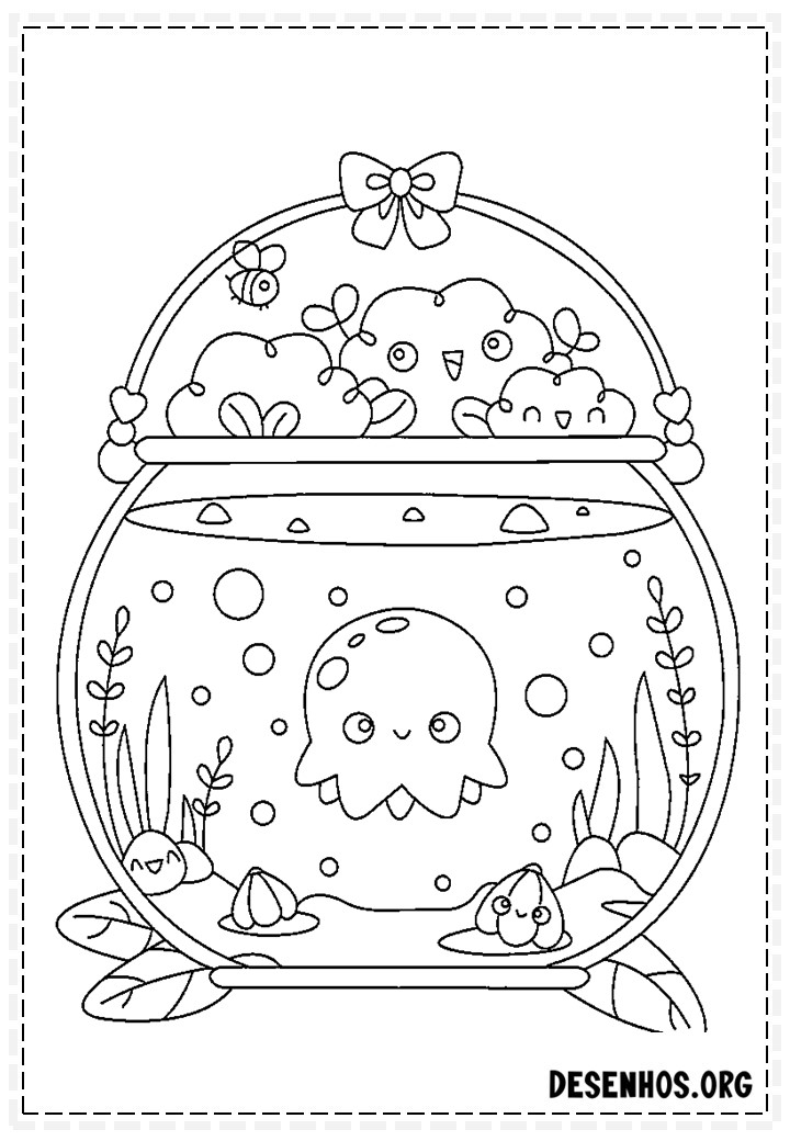 desenhos para colorir kawaii 111
