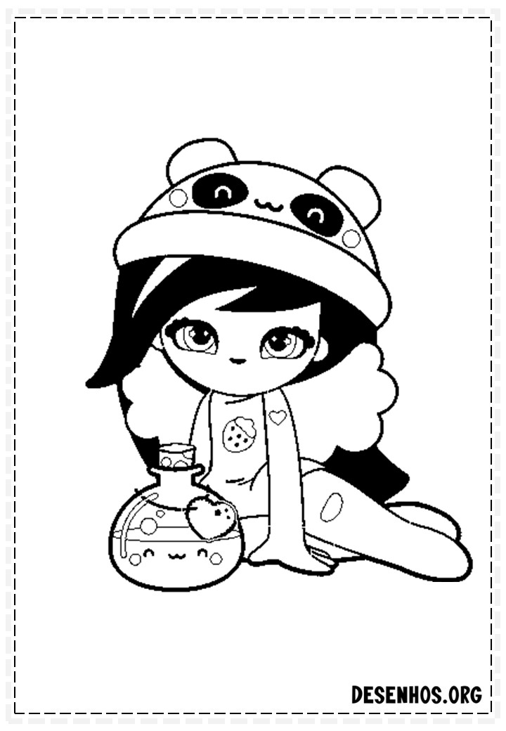 desenhos para colorir kawaii 258