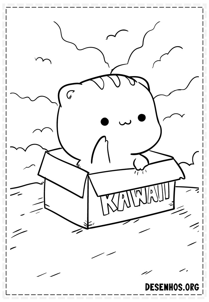 desenhos para colorir kawaii 293
