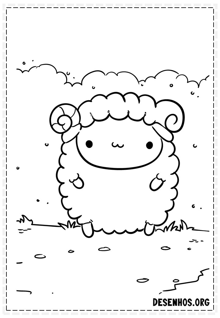 desenhos para colorir kawaii 307