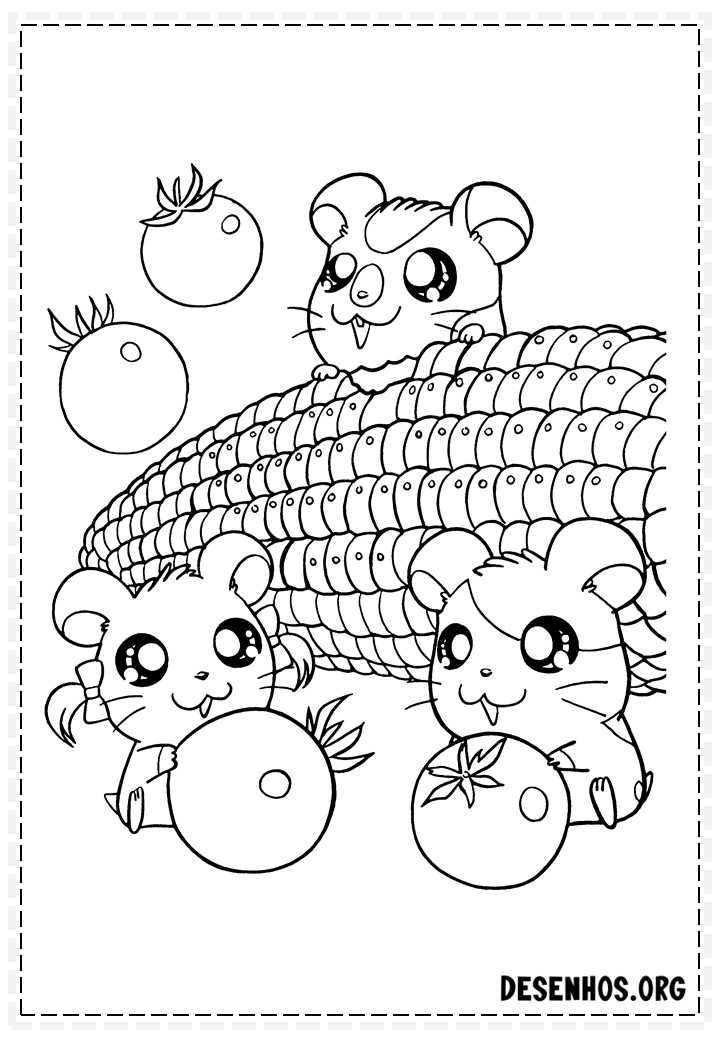 desenhos para colorir kawaii 316