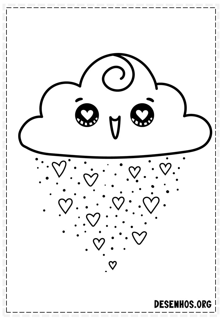 Desenhos de Unicórnio Kawaii para Colorir e Imprimir 