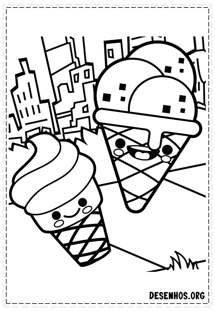 desenhos para colorir kawaii 344
