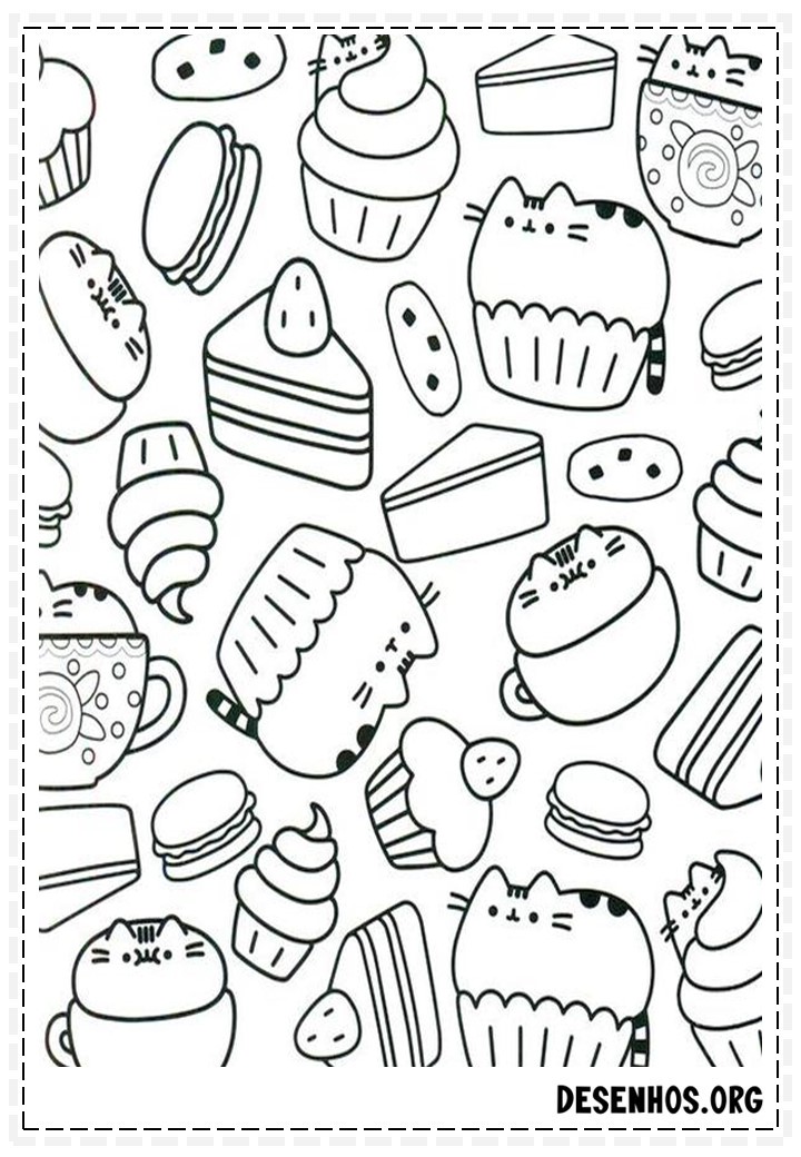 desenhos para colorir kawaii 352