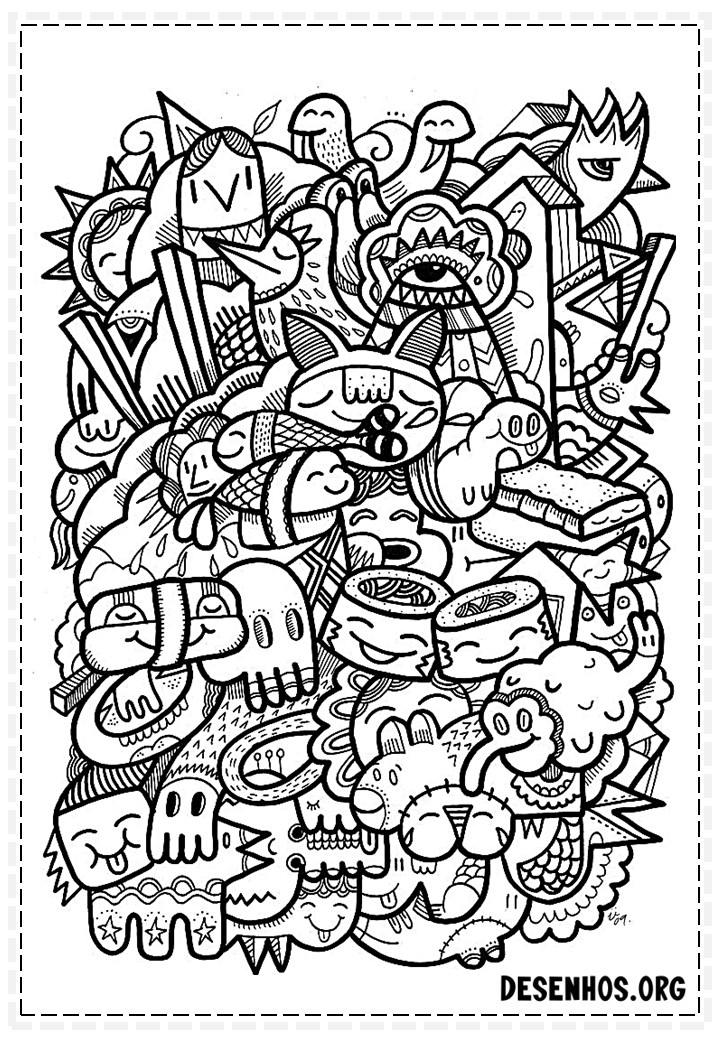 desenhos para colorir kawaii 357