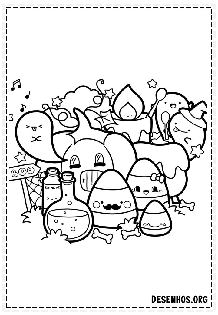 desenhos para colorir kawaii 365