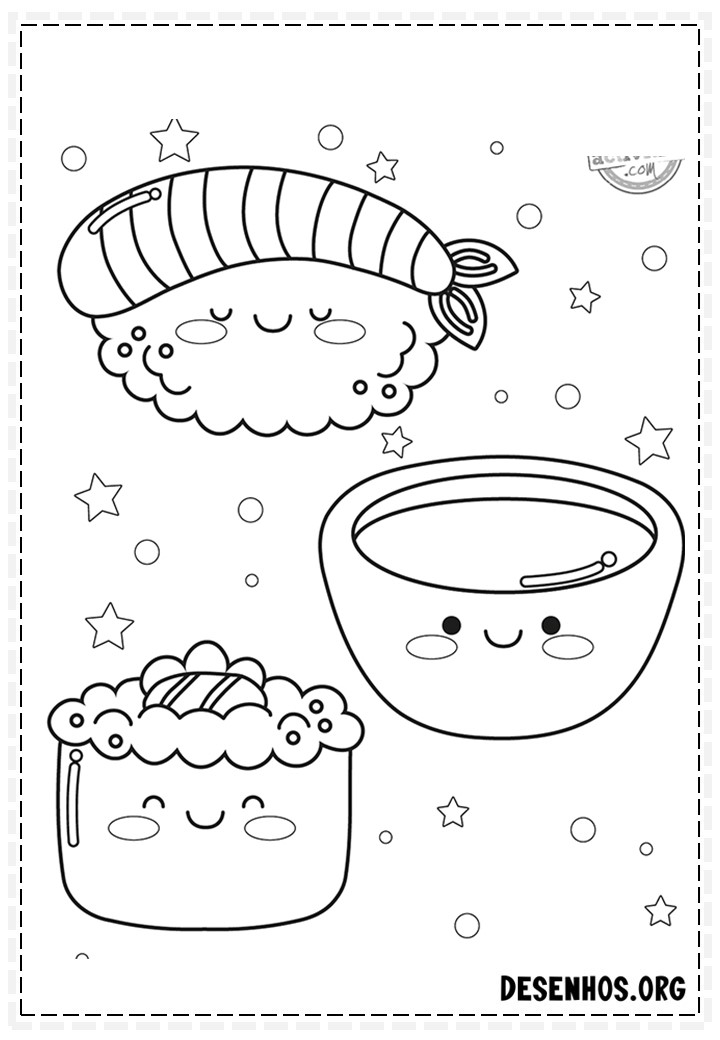 desenhos para colorir kawaii 374