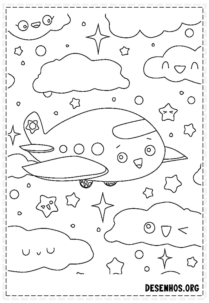 desenhos para colorir kawaii 384