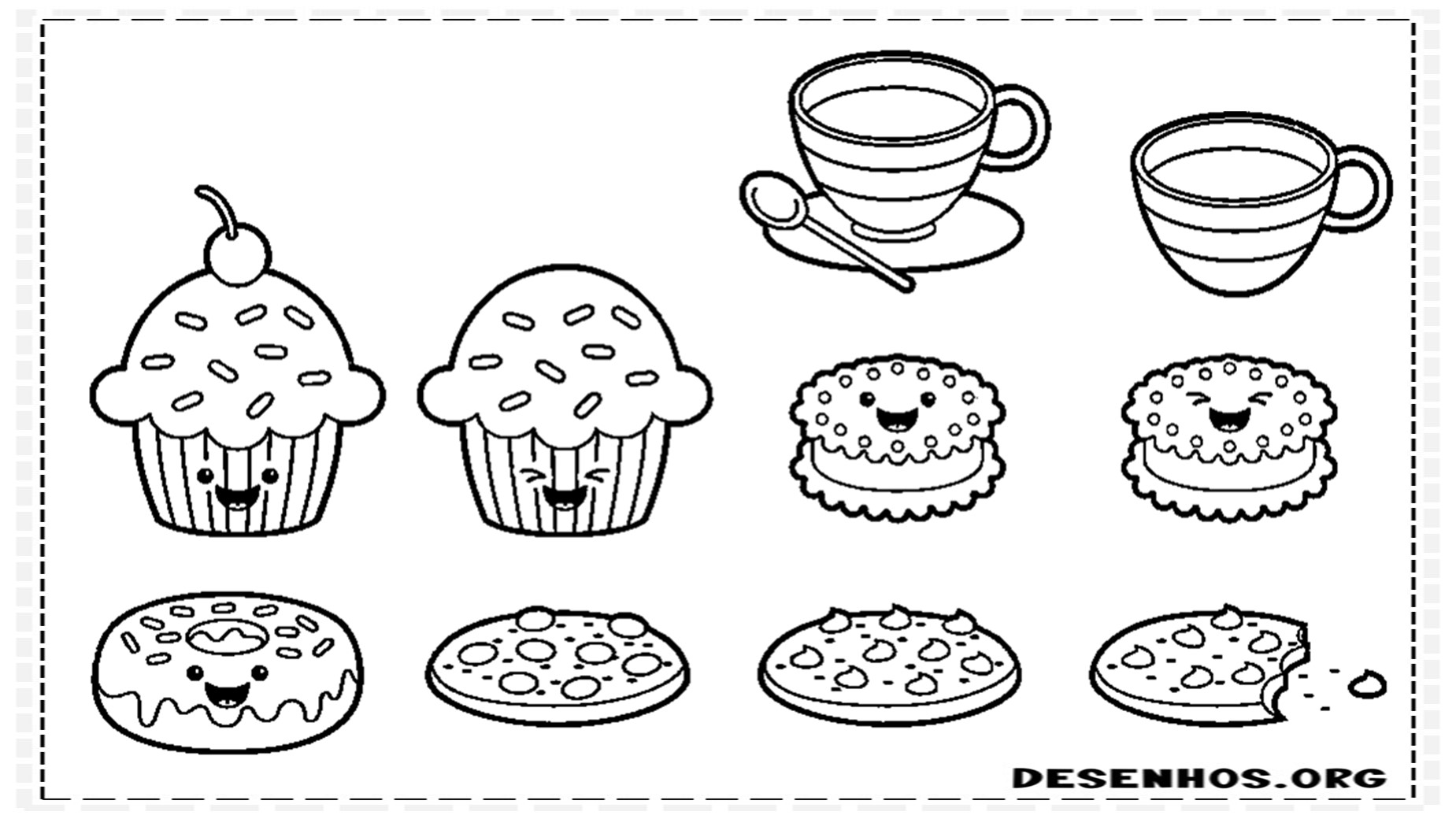 desenhos para colorir kawaii 93