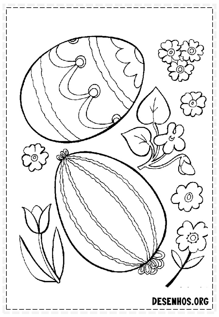 100 Desenhos da Páscoa para colorir