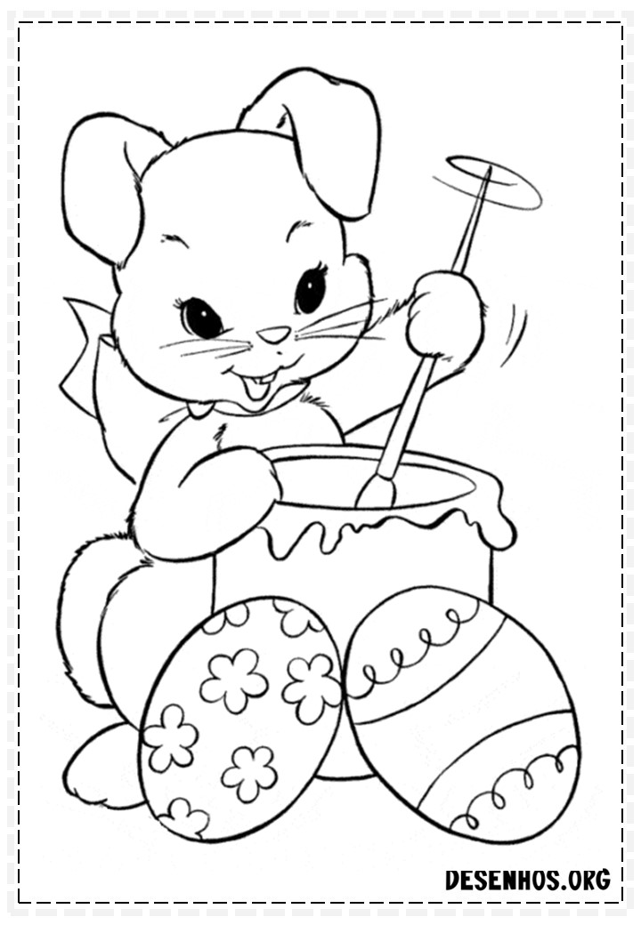 100 Desenhos da Páscoa para colorir