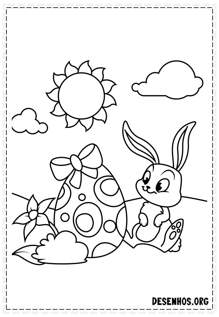 100 Desenhos da Páscoa para colorir