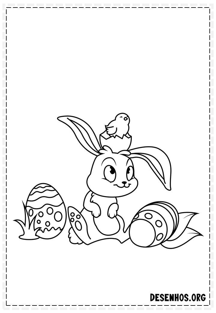 100 Desenhos da Páscoa para colorir