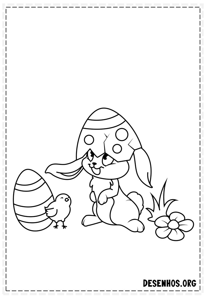100 Desenhos da Páscoa para colorir