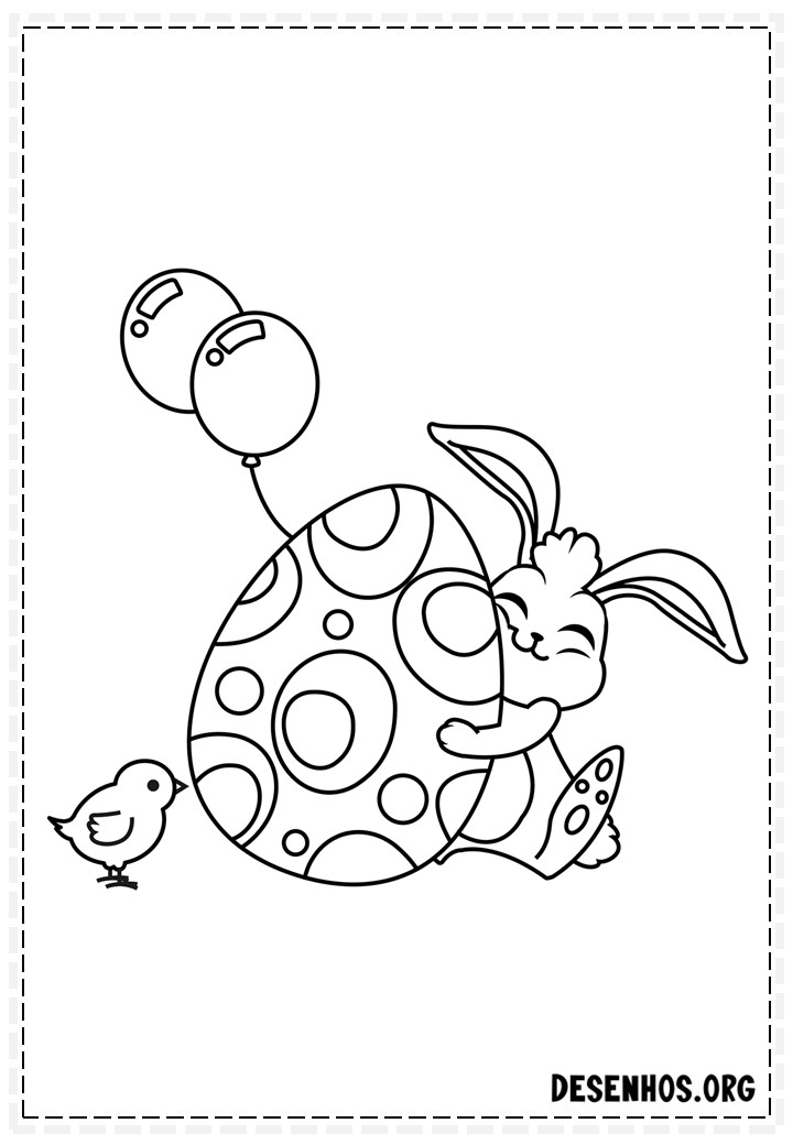 100 Desenhos da Páscoa para colorir