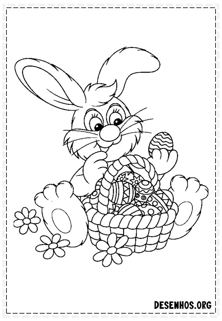 100 Desenhos da Páscoa para colorir