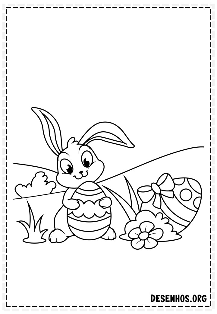 100 Desenhos da Páscoa para colorir