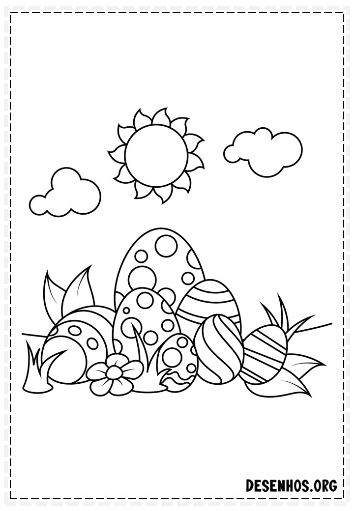100 Desenhos da Páscoa para colorir